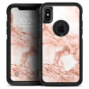 Rose Pink Marble & Digital Gold Frosted Foil V8 - Skin Kit for the iPhone OtterBox Cases