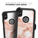 Rose Pink Marble & Digital Gold Frosted Foil V8 - Skin Kit for the iPhone OtterBox Cases