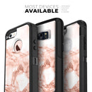 Rose Pink Marble & Digital Gold Frosted Foil V8 - Skin Kit for the iPhone OtterBox Cases