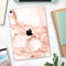 Rose Pink Marble & Digital Gold Frosted Foil V8 - Full Body Skin Decal for the Apple iPad Pro 12.9", 11", 10.5", 9.7", Air or Mini (All Models Available)