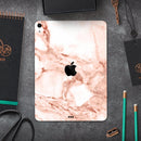 Rose Pink Marble & Digital Gold Frosted Foil V8 - Full Body Skin Decal for the Apple iPad Pro 12.9", 11", 10.5", 9.7", Air or Mini (All Models Available)