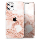 Rose Pink Marble & Digital Gold Frosted Foil V8 - Protective Skin Wrap & Decal – Compatible with iPhone SE to iPhone 17 Pro Max (All Models)