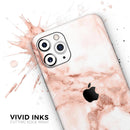 Rose Pink Marble & Digital Gold Frosted Foil V8 - Protective Skin Wrap & Decal – Compatible with iPhone SE to iPhone 17 Pro Max (All Models)