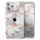 Rose Pink Marble & Digital Gold Frosted Foil V9 - Protective Skin Wrap & Decal – Compatible with iPhone SE to iPhone 17 Pro Max (All Models)