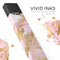 Rose Pink Marble & Digital Gold Frosted Foil V10 - Premium Decal Protective Skin-Wrap Sticker compatible with the Juul Labs vaping device