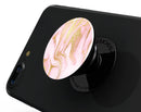 Rose Pink Marble & Digital Gold Frosted Foil V11 - Skin Kit for PopSockets and other Smartphone Extendable Grips & Stands