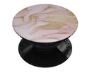 Rose Pink Marble & Digital Gold Frosted Foil V11 - Skin Kit for PopSockets and other Smartphone Extendable Grips & Stands