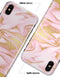 Rose Pink Marble & Digital Gold Frosted Foil V11 - iPhone X Clipit Case