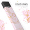 Rose Pink Marble & Digital Gold Frosted Foil V12 - Premium Decal Protective Skin-Wrap Sticker compatible with the Juul Labs vaping device