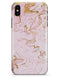 Rose Pink Marble & Digital Gold Frosted Foil V13 - iPhone X Clipit Case