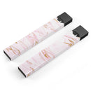 Rose Pink Marble & Digital Gold Frosted Foil V15 - Premium Decal Protective Skin-Wrap Sticker compatible with the Juul Labs vaping device