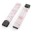 Rose Pink Marble & Digital Gold Frosted Foil V15 - Premium Decal Protective Skin-Wrap Sticker compatible with the Juul Labs vaping device