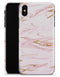 Rose Pink Marble & Digital Gold Frosted Foil V15 - iPhone X Clipit Case