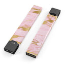 Rose Pink Marble & Digital Gold Frosted Foil V18 - Premium Decal Protective Skin-Wrap Sticker compatible with the Juul Labs vaping device