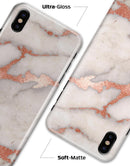Rose Pink Marble & Digital Gold Frosted Foil V2 - iPhone X Clipit Case