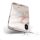 Rose Pink Marble & Digital Gold Frosted Foil V2 - iPhone X Swappable Hybrid Case