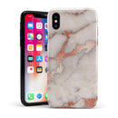 Rose Pink Marble & Digital Gold Frosted Foil V2 - iPhone X Swappable Hybrid Case