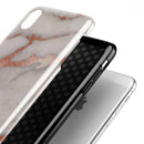 Rose Pink Marble & Digital Gold Frosted Foil V2 - iPhone X Swappable Hybrid Case
