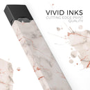 Rose Pink Marble & Digital Gold Frosted Foil V4 - Premium Decal Protective Skin-Wrap Sticker compatible with the Juul Labs vaping device