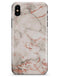 Rose Pink Marble & Digital Gold Frosted Foil V4 - iPhone X Clipit Case