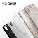 Rose Pink Marble & Digital Gold Frosted Foil V4 - iPhone X Swappable Hybrid Case