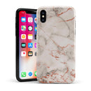 Rose Pink Marble & Digital Gold Frosted Foil V4 - iPhone X Swappable Hybrid Case