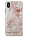 Rose Pink Marble & Digital Gold Frosted Foil V5 - iPhone X Clipit Case