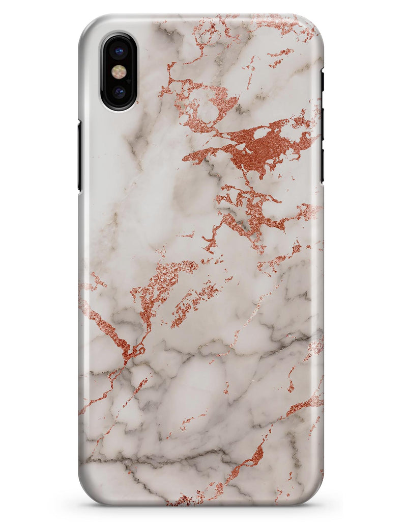 Rose Pink Marble & Digital Gold Frosted Foil V5 - iPhone X Clipit Case
