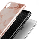 Rose Pink Marble & Digital Gold Frosted Foil V6 - iPhone X Swappable Hybrid Case
