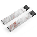 Rose Pink Marble & Digital Gold Frosted Foil V7 - Premium Decal Protective Skin-Wrap Sticker compatible with the Juul Labs vaping device