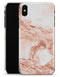 Rose Pink Marble & Digital Gold Frosted Foil V8 - iPhone X Clipit Case