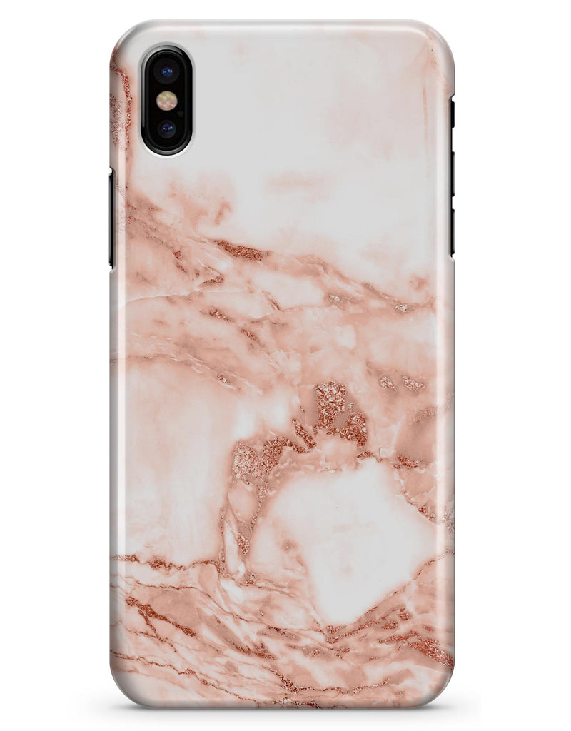 Rose Pink Marble & Digital Gold Frosted Foil V8 - iPhone X Clipit Case