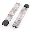 Rose Pink Marble & Digital Gold Frosted Foil V9 - Premium Decal Protective Skin-Wrap Sticker compatible with the Juul Labs vaping device