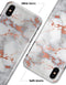 Rose Pink Marble & Digital Gold Frosted Foil V9 - iPhone X Clipit Case