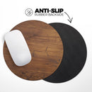 Rough-Cut Wood Plank// WaterProof Rubber Foam Backed Anti-Slip Mouse Pad for Home Work Office or Gaming Computer Desk