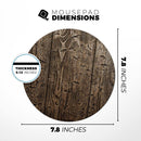 Rough Textured Dark Wooden Planks// WaterProof Rubber Foam Backed Anti-Slip Mouse Pad for Home Work Office or Gaming Computer Desk