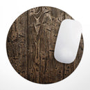 Rough Textured Dark Wooden Planks// WaterProof Rubber Foam Backed Anti-Slip Mouse Pad for Home Work Office or Gaming Computer Desk