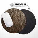 Rough Textured Dark Wooden Planks// WaterProof Rubber Foam Backed Anti-Slip Mouse Pad for Home Work Office or Gaming Computer Desk