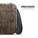 Rough Textured Dark Wooden Planks // Skin Decal Wrap Kit for Nintendo Switch Console & Dock, Joy-Cons, Pro Controller, Lite, 3DS XL, 2DS XL, DSi, or Wii - Vinyl Skin Wrap for Nintendo Switch 2, OLED, Lite, Pro Controller, Wii & Classic Handhelds