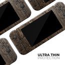 Rough Textured Dark Wooden Planks // Skin Decal Wrap Kit for Nintendo Switch Console & Dock, Joy-Cons, Pro Controller, Lite, 3DS XL, 2DS XL, DSi, or Wii - Vinyl Skin Wrap for Nintendo Switch 2, OLED, Lite, Pro Controller, Wii & Classic Handhelds
