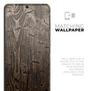 Rough Textured Dark Wooden Planks - Premium Vinyl Skin Decal for Samsung Galaxy S25 Ultra, S24, S23, S22 & All Galaxy S Models