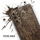 Rough Textured Dark Wooden Planks - Premium Vinyl Skin Decal for Samsung Galaxy S25 Ultra, S24, S23, S22 & All Galaxy S Models