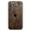 Rough Textured Dark Wooden Planks - Protective Skin Wrap & Decal – Compatible with iPhone SE to iPhone 17 Pro Max (All Models)