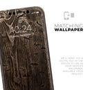 Rough Textured Dark Wooden Planks - Protective Skin Wrap & Decal – Compatible with iPhone SE to iPhone 17 Pro Max (All Models)