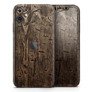 Rough Textured Dark Wooden Planks - Protective Skin Wrap & Decal – Compatible with iPhone SE to iPhone 17 Pro Max (All Models)