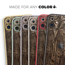 Rough Textured Dark Wooden Planks - Protective Skin Wrap & Decal – Compatible with iPhone SE to iPhone 17 Pro Max (All Models)