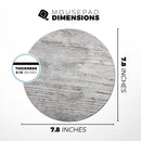 Rough White Wood// WaterProof Rubber Foam Backed Anti-Slip Mouse Pad for Home Work Office or Gaming Computer Desk