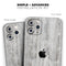 Rough White Wood // Skin-Kit compatible with the Apple iPhone 14, 13, 12, 12 Pro Max, 12 Mini, 11 Pro, SE, X/XS + (All iPhones Available)