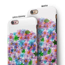 Rounded Flower Cluster iPhone 6/6s or 6/6s Plus 2-Piece Hybrid INK-Fuzed Case