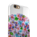 Rounded Flower Cluster iPhone 6/6s or 6/6s Plus 2-Piece Hybrid INK-Fuzed Case